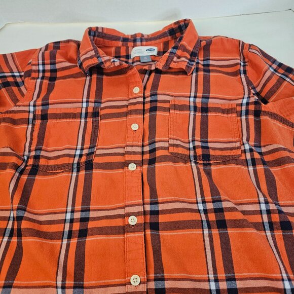 Old Navy Classic Women Plaid Flannel Shirt Long Sleeve Button Up Cowgirl Size XL - Picture 9 of 9